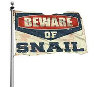 Affiches pour dortoir universitaire Méfiez-vous des escargots Drapeau Piscine Décorations de campagne pour la maison (60 x 90 cm)