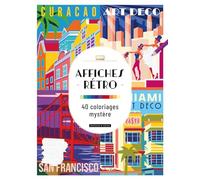 Affiches rétros - 40 coloriages mystère