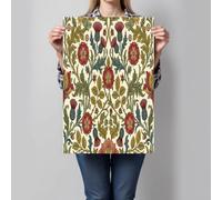 Affiches Roses Vintage Chardons, Impressions Art Mural Sur Toile Affiche William Morris, Tableau Poster Vintage Vert Olive Décoratif Murale Pour Salon Chambre À Coucher, 70X100Cm, Sans Cadre