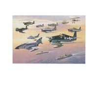 Affiches sur toile de style avion, thème de la Seconde Guerre mondiale, pour chambre à coucher, salon, bureau, dortoir, cadeau, sans cadre, 40 x 60 cm