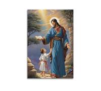 Affiches sur toile moderne pour décoration murale de salle de bain, livre de religion de Jésus, guide mentor, œuvre d'art 50 x 75 cm, sans cadre