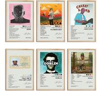 Affiches Tyler The Creator, Rappeur, Musique, Album Limitée Signée, Affiches et Impressions sur Toile, Décoration Murale pour Salon, Chambre, Musique, Décoration Murale, Art, Ensemble de 6, 20 x 30 cm