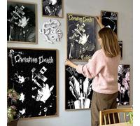 Affiches vintage classiques de la bande Deathrock Christian Death, qualité HD, décoration murale rétro pour la maison et la chambre HEI-1
