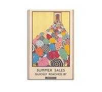 Affiches vintage - Ventes d'été de Londres rapidement atteintes par le métro - Poster décoratif sur toile - Poster mural et art - Impression moderne pour chambre à coucher - 20 x 30 cm