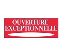 Affichesstore 30154 - Affiche Ouverture Exceptionnelle L115 H42 cm - Papier 170g. - Qualité Sérigraphie - Encres Brillantes - Inscriptible