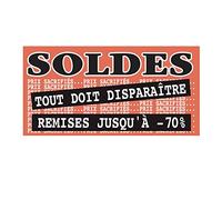 Affichesstore 30169 - Affiche Soldes L168 H60 cm - Tout Doit Disparaître - Remises Jusqu'à -70% - Papier Brillant 170g.