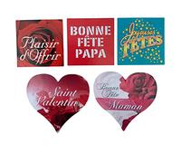 Affichesstore 30255 - Lot de 138 Stickers - 5 Feuilles d'Etiquettes Adhésives Assorties - Messages Fêtes Diverses