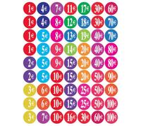 Affichesstore 30276 - Lot de 315 Stickers - 5 Feuilles de 63 Etiquettes Adhésives Rondes 25mm - Prix divers de 1€ à 100€