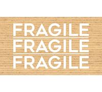 Affichesstore 30364 - Lot de 20 Stickers d'Expédition - Fragile - L105 H60 mm - Fond Kraft - Étiquettes Autocollantes - Adhésives - Avec Refente Arrière