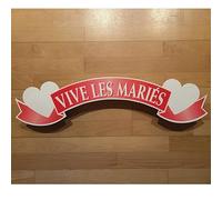 Affichesstore 30861 - Banderole Carton Vive Les Mariés L66 H16 cm - Décoration Mariage - Carton 1050g. - Imprimé Recto