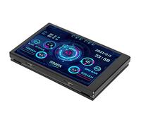 Afficheur de température pc Moniteur de données en temps réel pour ordinateur, AIDA64 CPU RAM HDD Data Monitor, Mini écran IPS USB Full View, sous-écran USB pour châssis de PC (Le Noir)