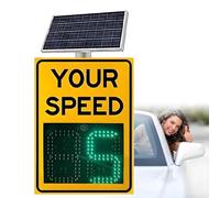 Afficheur LED De Détection Radar Limitation Vitesse Panneau Signalisation Routière Aluminium Avec Affichage De Vitesse Détecteur Limitation Vitesse Pour Sécurité Routière(Yellow,23.62 * 35.43in)