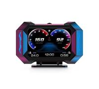 Afficheur Tete Haute Affichage tête haute de voiture GPS HUD Ordinateur bord Compteur vitesse numérique Température l'eau Consommation carburant Inclinomètre