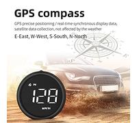 Afficheur Tete Haute Affichage tête haute de voiture GPS ordinateur bord compteur vitesse automatique numérique avec boussole alarme fatigue au volant survitesse(Green)