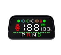 Afficheur Tete Haute Affichage tête haute de voiture HUD Compteur vitesse numérique Alarme Clignotant Feu freinage Indicateur