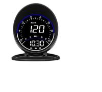 Afficheur Tete Haute Affichage tête haute de voiture HUD Horloge numérique universelle Altitude Compteur vitesse Kilométrage RPM GPS Boussole avec lumière ambiante