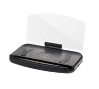 Afficheur Tete Haute Affichage tête haute de voiture HUD Navigation Projecteur Téléphone Support chargement sans fil Voiture HD portable Compteur vitesse(5W wireless charge-01)