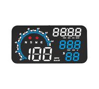 Afficheur Tete Haute Affichage tête haute GPS universel HUD Compteur de vitesse du compteur kilométrique Projecteur pare-brise avec alarme fatigue survitesse au volant(G11 Blue)