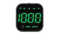 Afficheur Tete Haute Affichage tête haute universel GPS HUD Compteur de vitesse Rappel d'alarme survitesse conduite numérique intelligent for accessoires voiture(Green light)