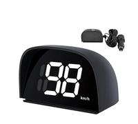 Afficheur Tete Haute GPS de voiture HUD allume-cigare/USB 5 V Surveillance précise la vitesse Affichage tête haute à double puce(White KM charger)
