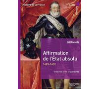 Affirmation de l'État absolu (1483-1652) - 10e édition Tome 1 Histoire de France - Joël Cornette - Hachette Superieur - broché - Etude