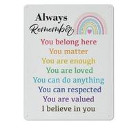 Affirmation Metal Art Diverse Representation Classroom Bulletin 8x12 Inch