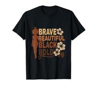 Affirmations Afro mélanées audacieuses d'une Belle Fille Noire courageuse T-Shirt