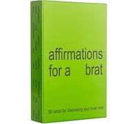 Affirmations for a Brat - 50 cartes d'affirmation impertinentes pour l'estime de soi et la confiance - Idée cadeau amusante pour le bien-être mental et le soulagement du stress - Cadeaux de Noël pour