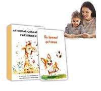 Affirmations positives pour , cartes de pleine conscience pour , 32 cartes de motivation quotidienne allemandes | Apprendre des jouets éducatifs, thème animal, notes inspirantes