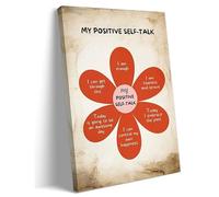 Affirmations Wall-Art - Self Talk & Mindfulness Quotes Print, Inspirational Decor for Bedroom, Office, or Home(Framed,08x12inch(20x30cm))