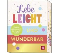 Affirmationskarten: Lebe leicht und wunderbar: Positive Affirmationen für ein gutes Leben | Geschenkbox mit 50 Karten - Kraftvolle Affirmationen und energiegeladene Impulse in farbenfrohem Design