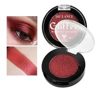 Afflano Palette De Fard à Paupières Rouge Simple Shimmer, Fard À Paupières Rouge Paillettes Ultra Pigmenté, Brillant Duo Chrome Rouge Foncé Maquillage Ombre À Paupières En Poudre, Yeux Maquillage De