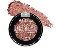 Afflano Palette de fards à paupières rouges scintillants, ombre à paupières simple couleur intense rouge rose, couverture en un seul passage, métalliques longue durée pour filles femmes, look neutre