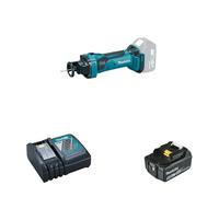 Affleureuse 18V plaque de plâtre DCO180Z + 1 batterie BL1850B 18V 5 Ah + 1 chargeur rapide DC18RC MAKITA