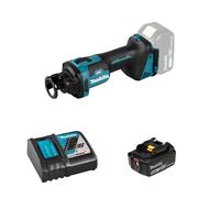 Affleureuse 18V plaque de plâtre DCO181Z + 1 batterie BL1850B 18V 5 Ah + 1 chargeur rapide DC18RC MAKITA