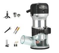 Affleureuse Défonceuse 240V 2000W - Vitesse Variable 1-6, Démarrage Progressif, Double Mandrin 6.35 & 8mm avec Prise d’Aspiration (noir)