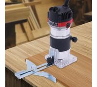 Affleureuse Défonceuse électrique 800 W 220 V pour bois 1/4" - Fraise à bords puissante avec clé incluse - 30 000 tr/min - Facile à utiliser - Idéal pour les travaux de menuiserie
