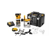 Affleureuse et défonceuse XR 18V 8mm (1/4"") Brushless 2x5Ah Li-Ion avec coffret TSTAK - DeWalt