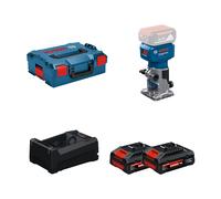 Affleureuse GLF 18V-8 + 2 Batteries EXPERT 4 Ah + 1 Chargeur GAL 12V/18V-80 BOSCH