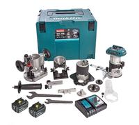 Affleureuse MAKITA DRT50RTJX3 18V (2x5Ah) Ø 8mm avec kit d'accessoires