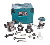 MAKITA DRT50ZJX3 affleureuse 18V Ø 8mm avec kit d'accessoires (Machine Nue)