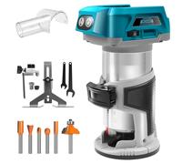 Affleureuse sans fil pour batterie Ma-kita 18 V, 30 000 tr/min, tondeuse sans balais avec 1/4", 6 mm et 8 mm, défonceuse sans fil à une main, 6 vitesses, fraise compacte (sans batterie)