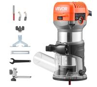 Affleureuse -VEVOR-710 W-Défonceuse Compacte 6 Vitesses Variables-pour Travail du Bois-Guide Parallèle-Filaire
