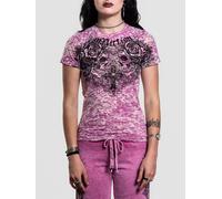 Affliction Forgotten Burn Out Baby T-Shirt rose M