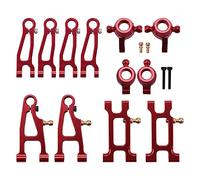 Afforstyle 12 PièCes Kit de PièCes de Mise à Niveau en MéTal Bras Oscillant de Support de Moyeu pour 1603 1604 SG1603 SG1604 1601 1602 1/16 Voiture TéLéCommandéE, Rouge