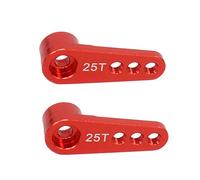 Afforstyle 2 Pièces 25T PièCes en Métal de Kits de Bras Servo de Direction pour 1/8 1/10 Rc Modèle Voiture/Bateau Futaba Redcat pour Axial