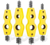 Afforstyle 4 PièCes Brosse à Tubes en Cuivre Nettoyeur de Tuyaux en Cuivre 4 en 1 Brosse à Tuyaux Nettoie L'IntéRieur et L'ExtéRieur Nettoyeur de Filetage Brosse de Plombier