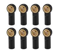 Afforstyle 8Pcs Tige Barre de Liaison Articulée À Rotule M3 Tête Sphérique Scellés Embout de Biellette de Direction pour 1/10 Rc Camion Voiture Camion Noir
