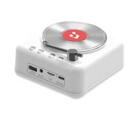 Afforstyle Haut-Parleur Bluetooth Vinyle Rétro Mini Haut-Parleur Bluetooth Vintage Boîte de Son Surround Musique Mains Lecteur MP3 Lecteur CD