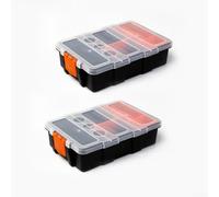 Affrontez les espaces désordonnés avec ces 2 boîtes de tri pratiques conçues pour contenir de petits objets en toute sécurité